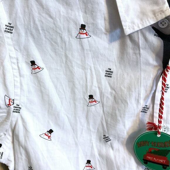 FREE PLANET CHRISTMAS SHIRT Men's Size M Snowman “I’m Having a Meltdown” - Picture 4 of 6